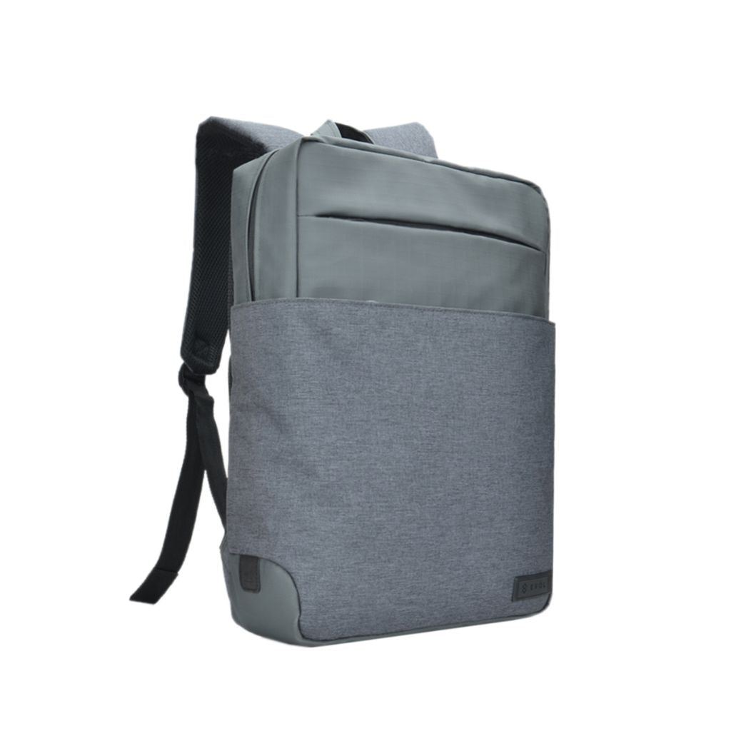 Evol Byron 15.6 Inch Laptop Business Backpack for Men & Women - Water Resistant Grey Computer Bag for Work, Travel & College - Fits Up to 15.6 Inch Notebook