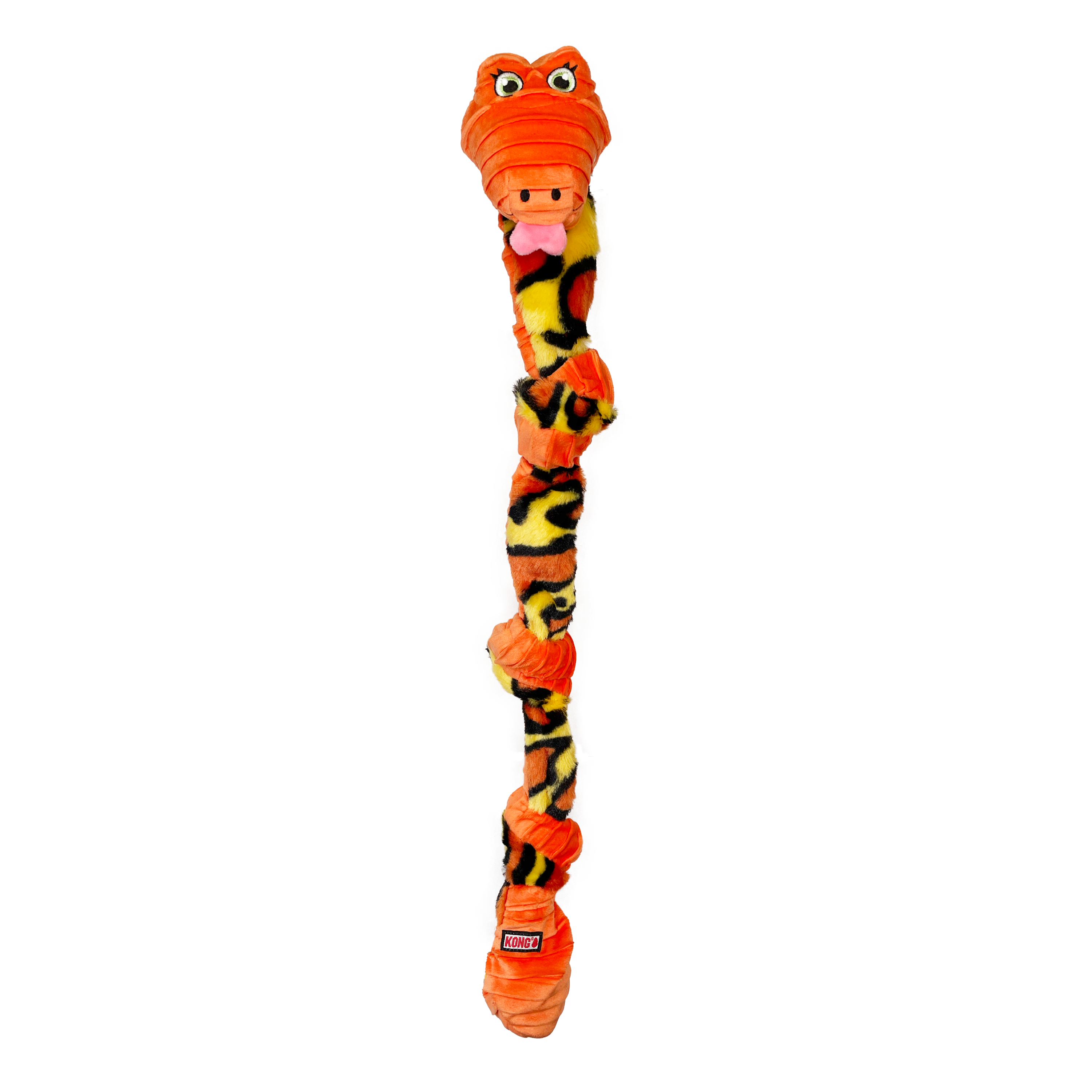 KONG Knots Snake Plush Dog Toy with Internal Rope & Squeaker - Durable Chew Toy for Aggressive Chewers, Interactive Play & Training - Perfect for Small, Medium & Large Dogs
