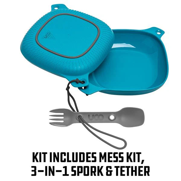 4 Piece Camping Mess Kit - Lightweight & Durable Outdoor Dinnerware Set for Hiking, Backpacking, and Picnics
