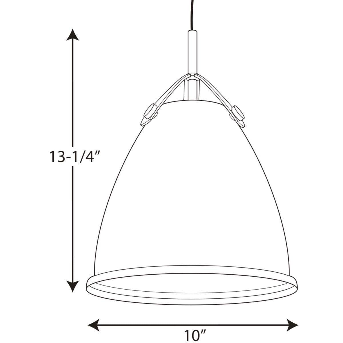 Progress Lighting P500051-143 Tre One-Light Pendant in Graphite Black - Modern Hanging Light Fixture for Kitchen Island, Dining Room, or Entryway Lighting