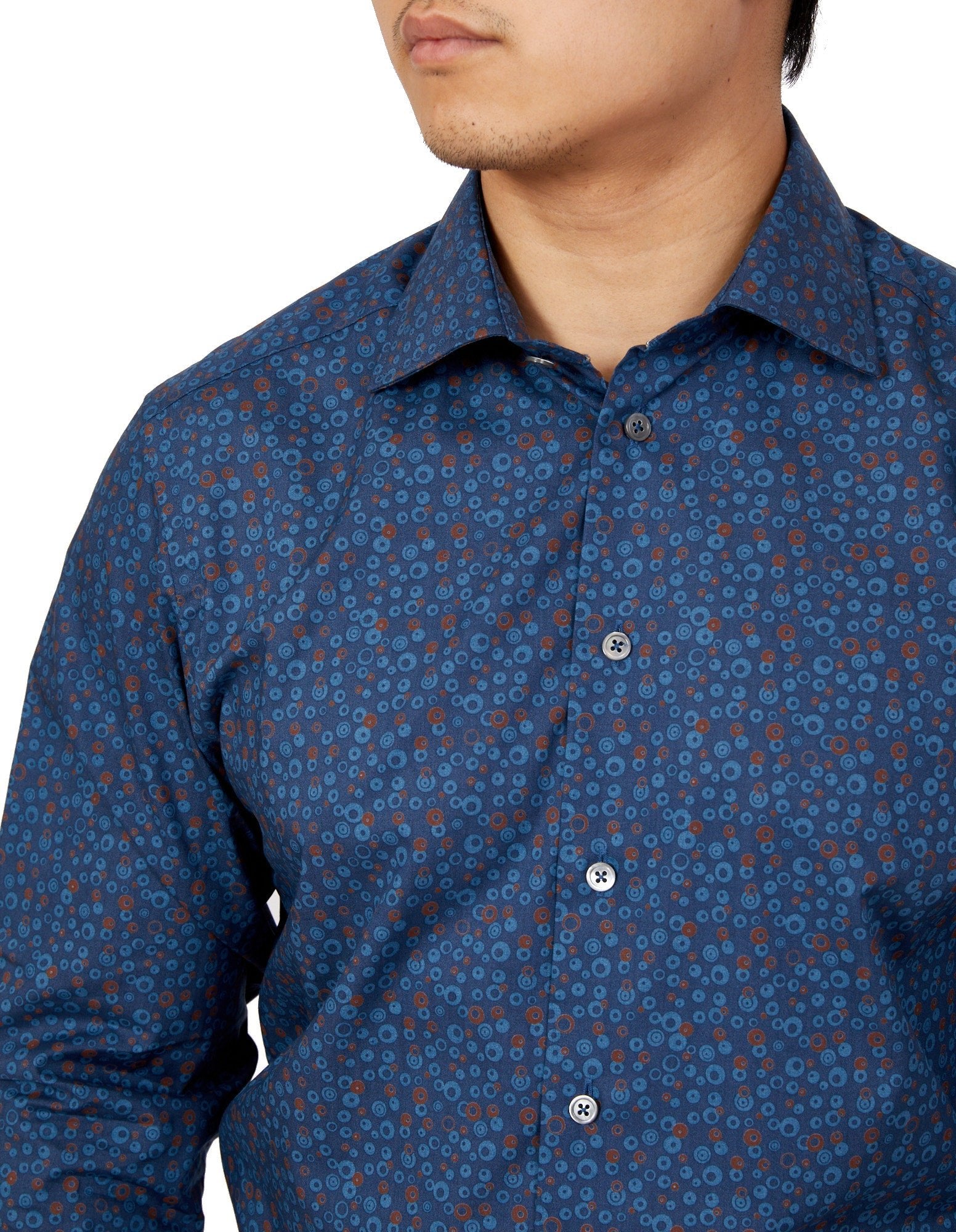 HENRY SARTORIAL Men's Casual Cotton Button Down Shirt - Light Blue - Comfortable & Breathable for Work, Travel & Everyday Wear