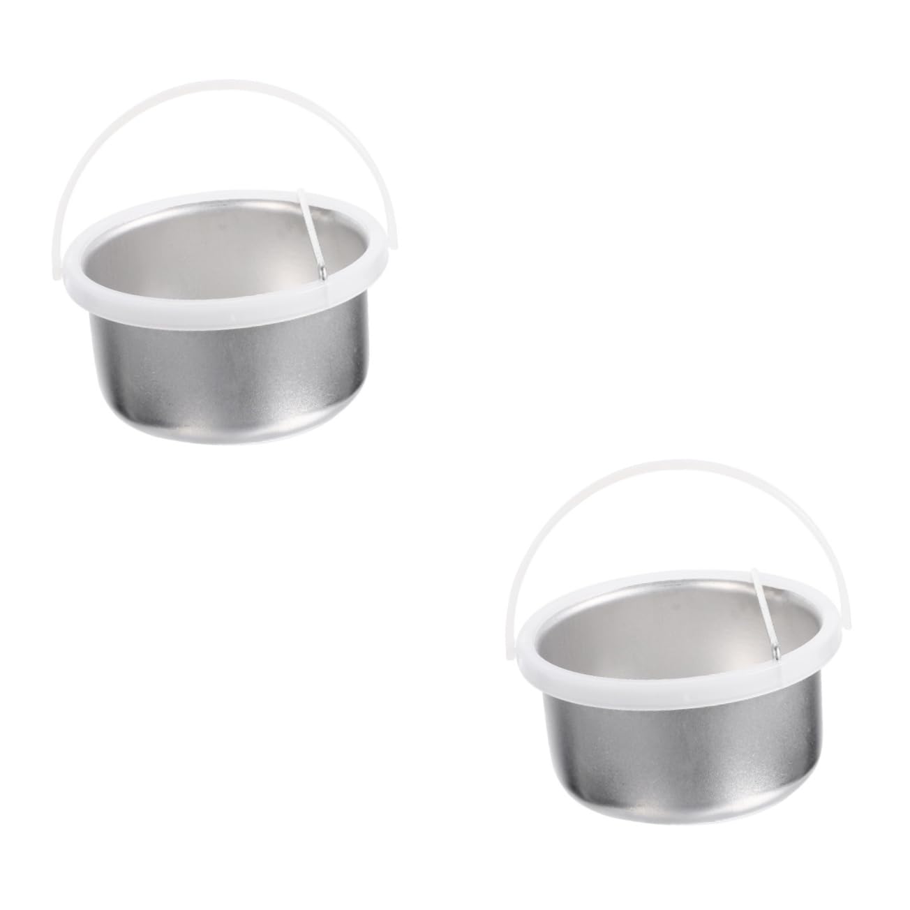 STOBOK 2-Pack Small Wax Warmer Pot with Wax Strips - Hair Removal Wax Melting Bowl Kit for Smooth Skin - Includes Wax Sticks for Easy Application - Perfect for Home Salon, Spa, and DIY Beauty Treatments (Aluminum Silver)