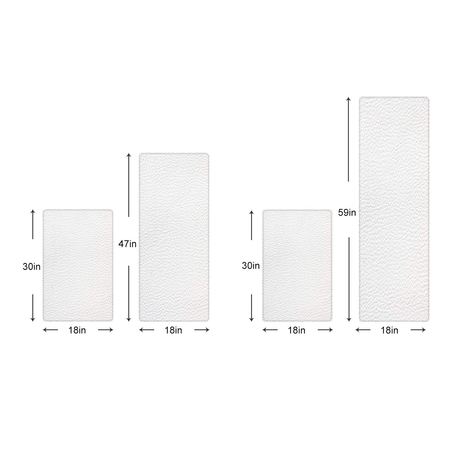 Anti-Fatigue Kitchen Mats Set - Non-Slip Cushioned Floor Rugs for Standing Comfort, Cherry Blossom Design (18
