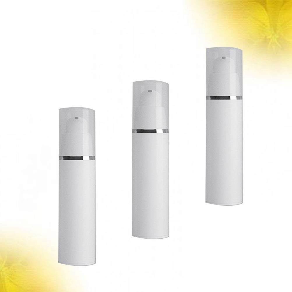3pcs Cabilock Airless Pump Bottles - Clear Vacuum Cosmetic Containers for Lotion, Serum & Cream | Travel-Friendly Leakproof Makeup Dispenser | Perfect for Skincare, Travel & Daily Beauty Routine