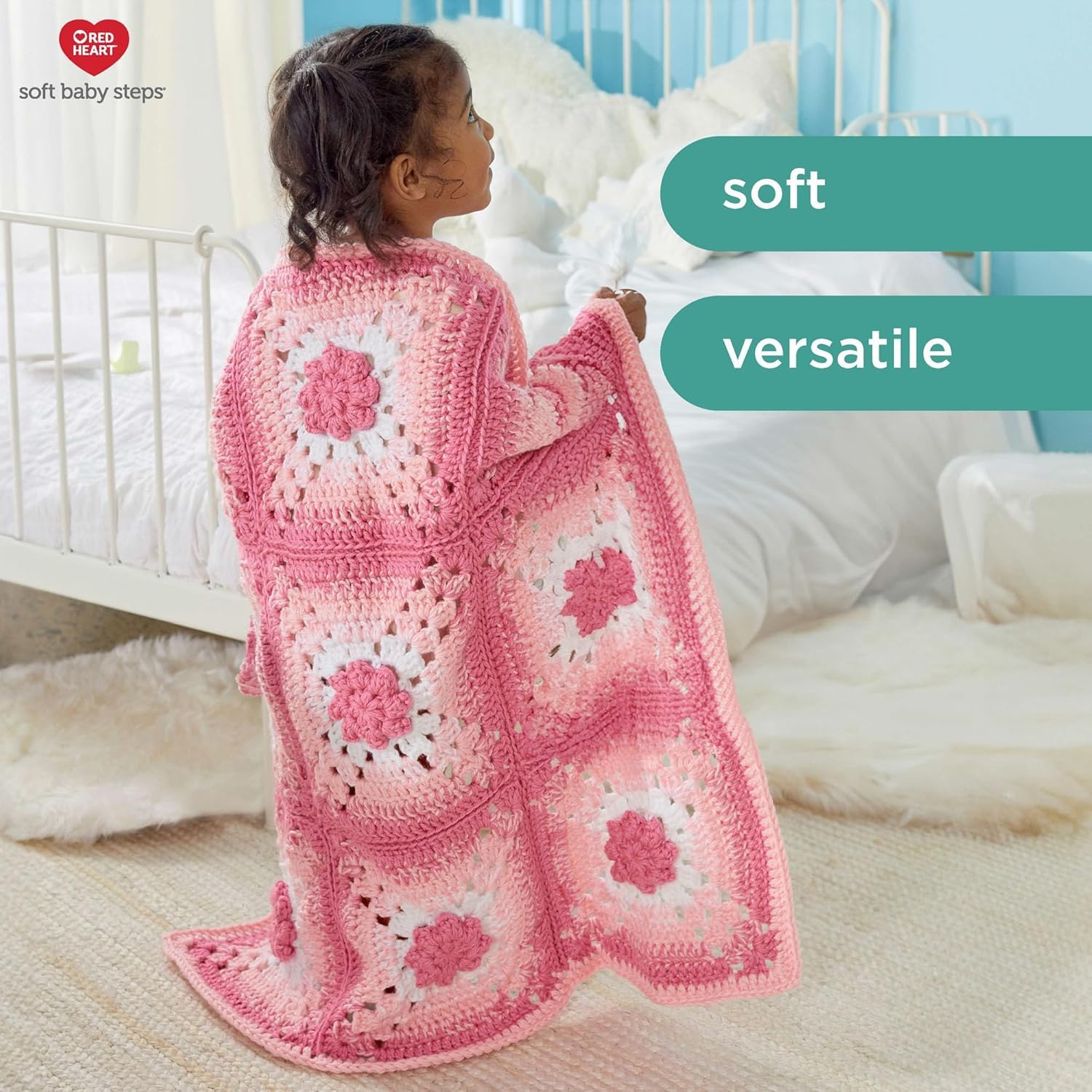 Red Heart Soft Baby Steps Elephant Yarn - Premium Knitting & Crochet Yarn for Baby Blankets, Amigurumi & Soft Toys - Perfect for DIY Craft Projects & Gift Making