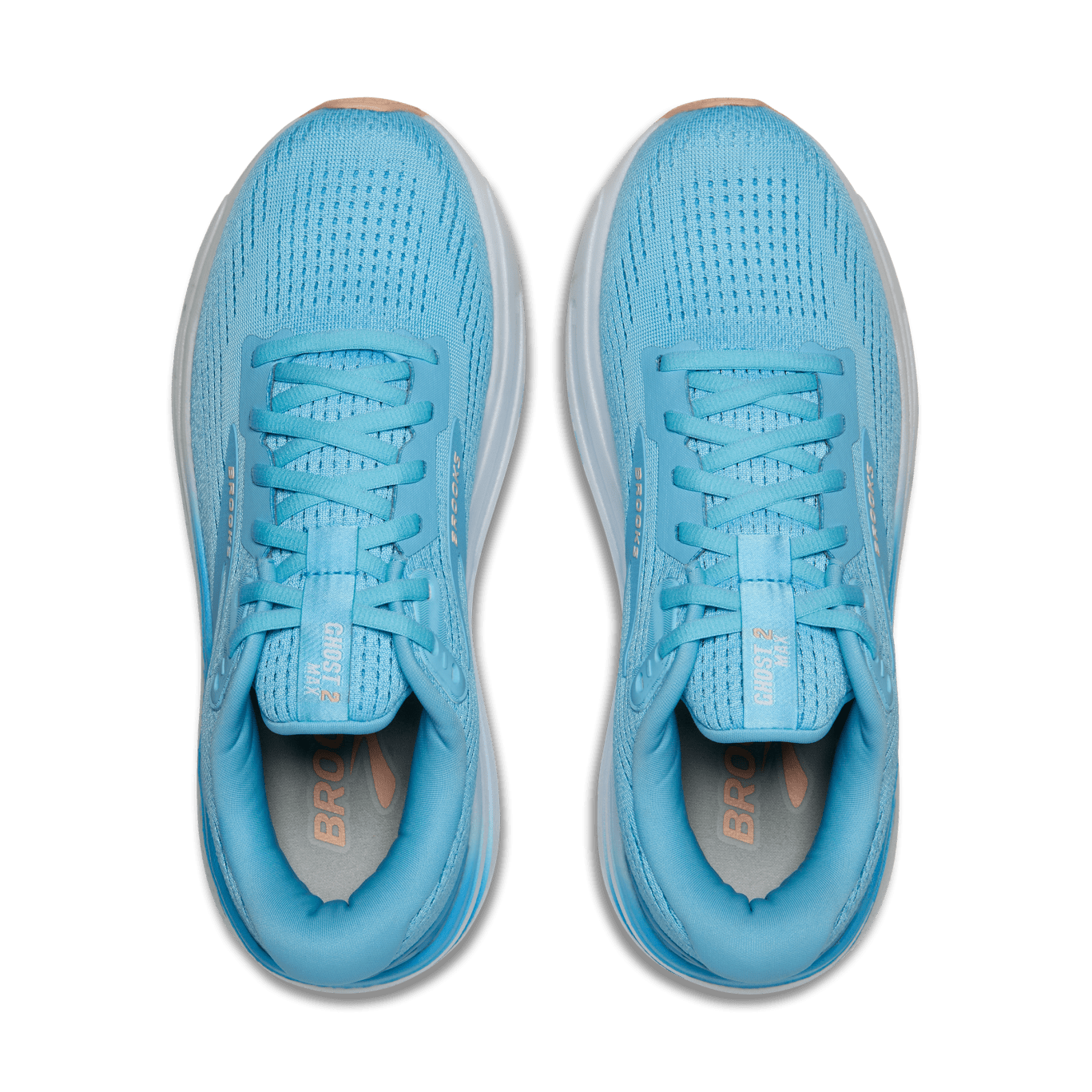 Brooks Ghost Max 2 Women's Running Shoes (B Width) - Baltic Sea/Bonnie Blue/Peak - Cushioned Support for Long Distance Running & Daily Training
