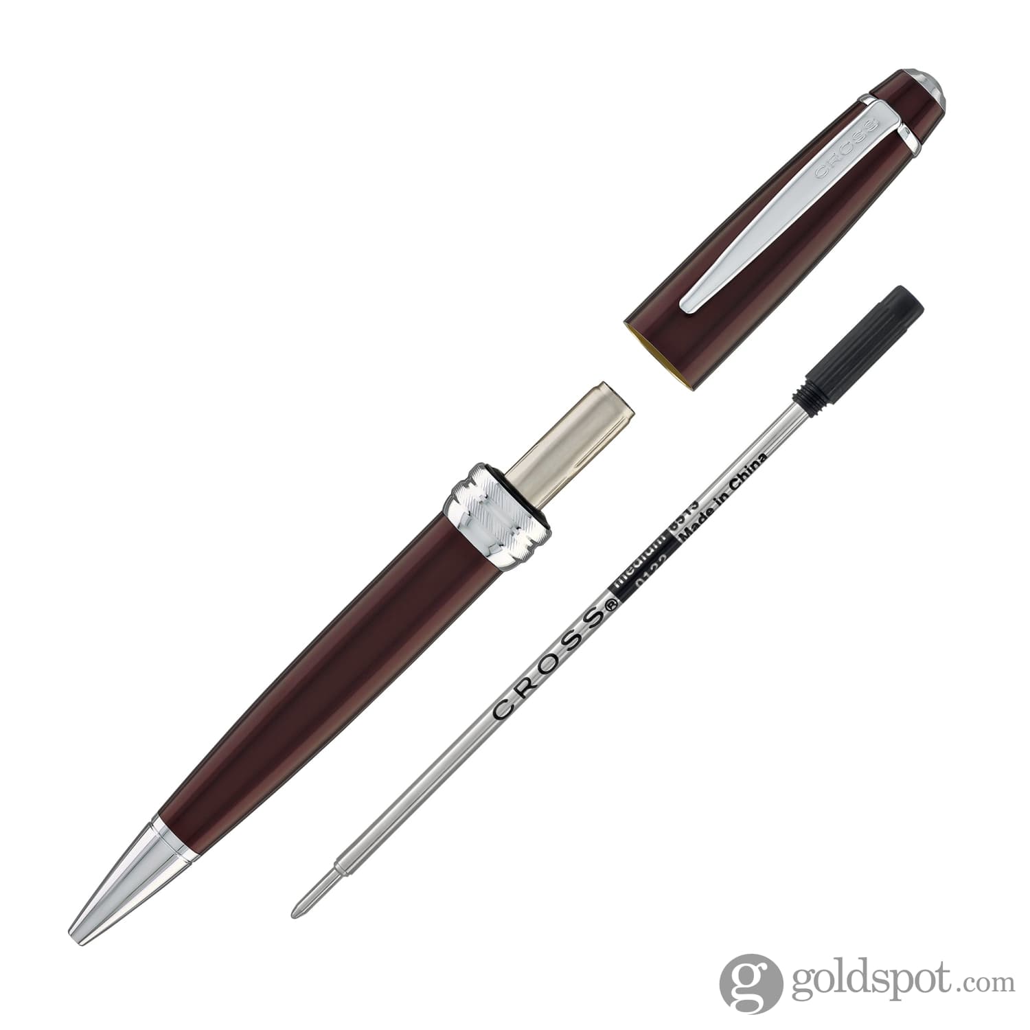 Premium Cross Bailey Ballpoint Pen - Red Lacquer Finish - Smooth Writing for Office, School & Gifts - Elegant Business & Everyday Use