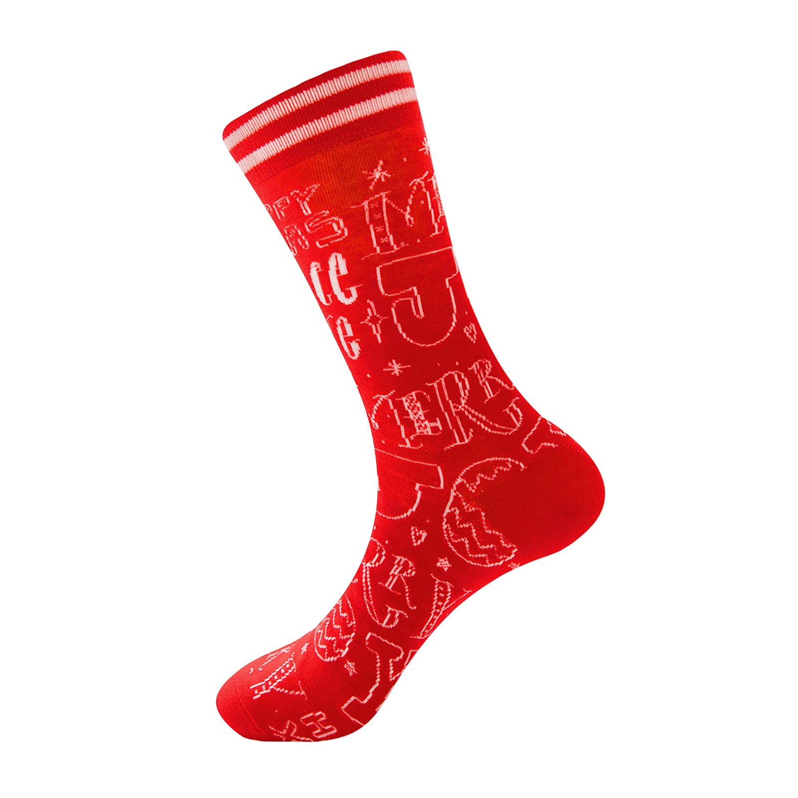 Men's Christmas Socks - Breathable Cotton Performance Athletic Socks for Sports & Casual Wear - Warm Comfort Socks Size 13-15 - Perfect for Holiday Gifts, Winter Sports & Everyday Comfort