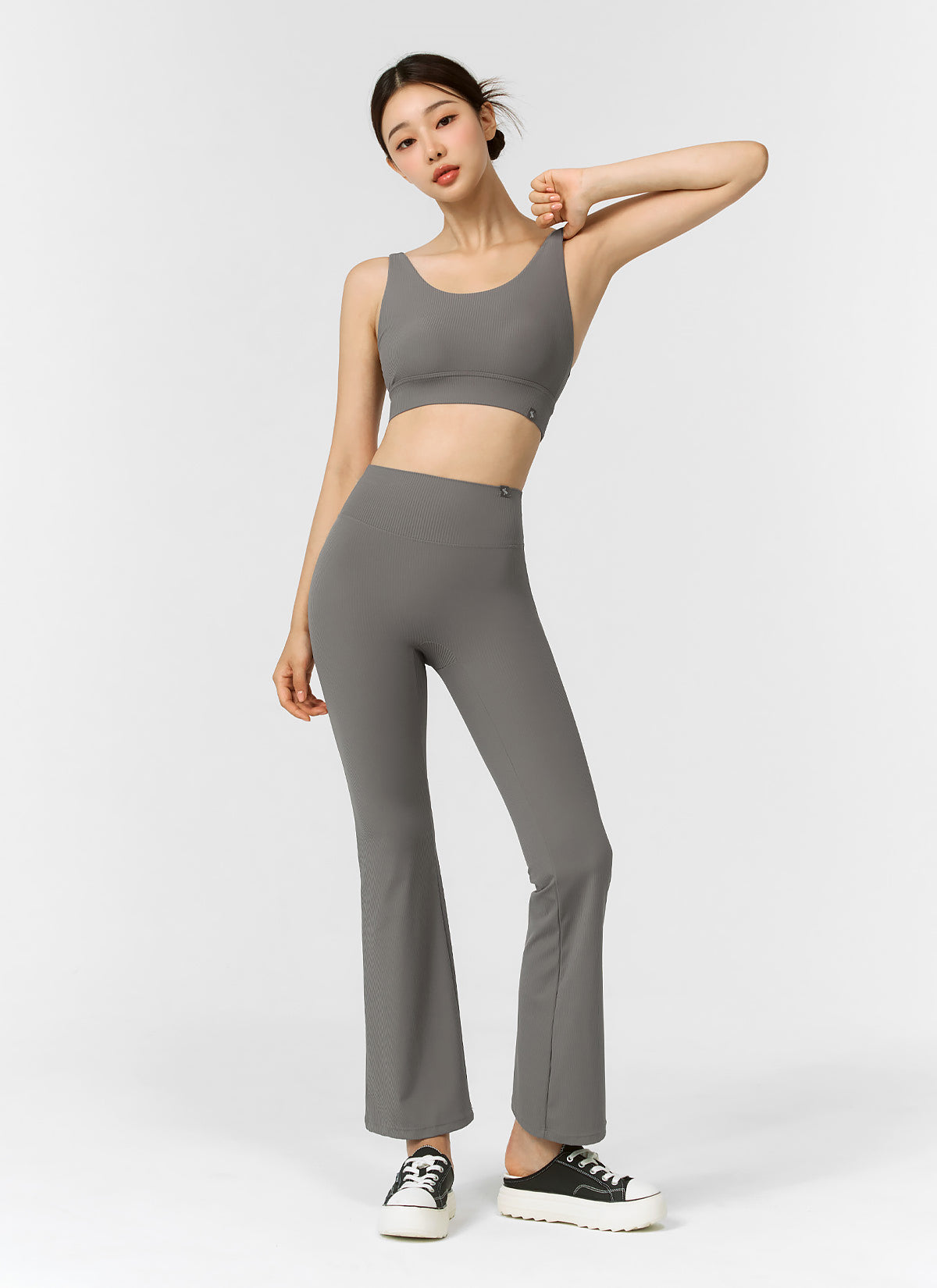Comfortable Stretch Ribbed Bootcut Pants for Women - Flattering & Versatile for Work, Casual & Night Out