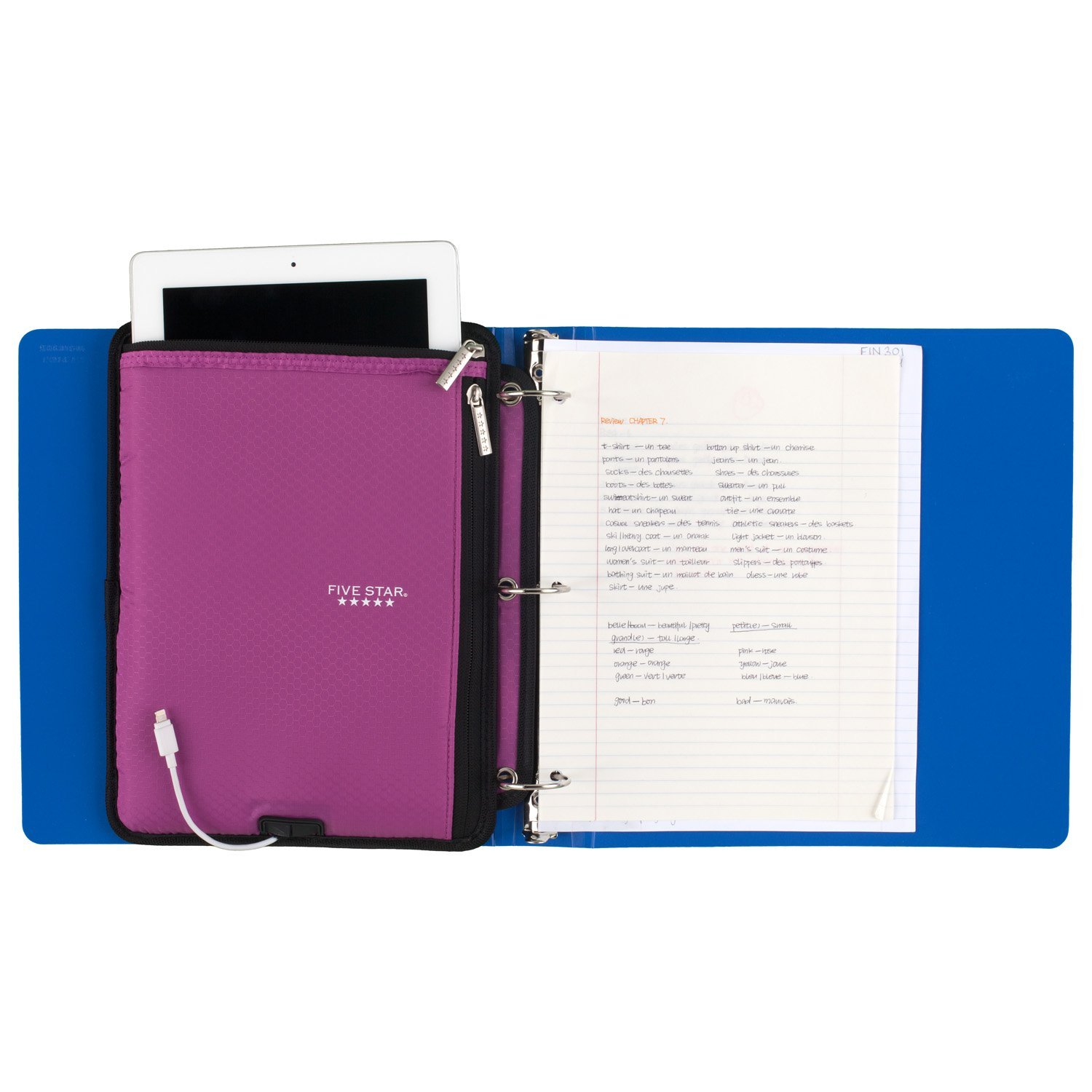 Five Star Binder-Ready Tablet Sleeve in Berry (73310) - Perfect for School, Office & Travel - Fits Most 10-11 Inch Tablets & Laptops