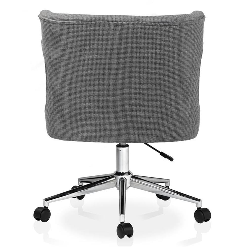 Furniture of America Nillicent Gray Fabric Wingback Office Chair - Ergonomic Executive Desk Chair for Home & Office Workspace
