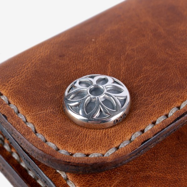 Vintage Hollywood Army Navy Surplus Leather Wallet - Genuine Brown Leather Bifold Wallet for Men - Perfect for Military Enthusiasts & Everyday Carry