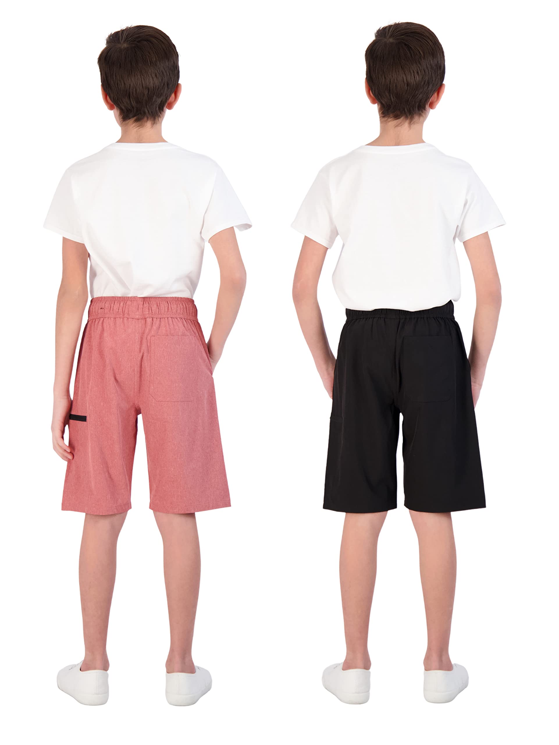 2 Pack Boys' Active Shorts for Kids - Comfortable & Breathable Playwear for Outdoor Sports, Running, and Summer Activities