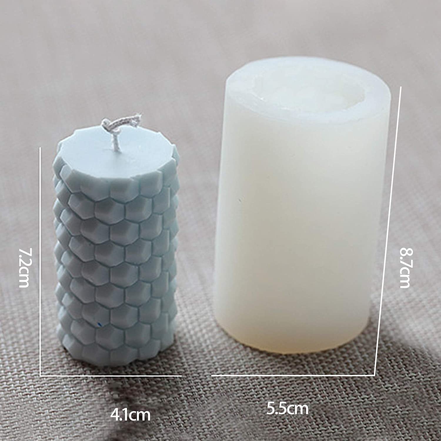 Premium Silicone Candle Molds for DIY Candle Making - 3D Honeycomb Bubble Design, Reusable Soy Wax Molds (WCM016) - Perfect for Handmade Gifts, Home Decor & Aromatherapy