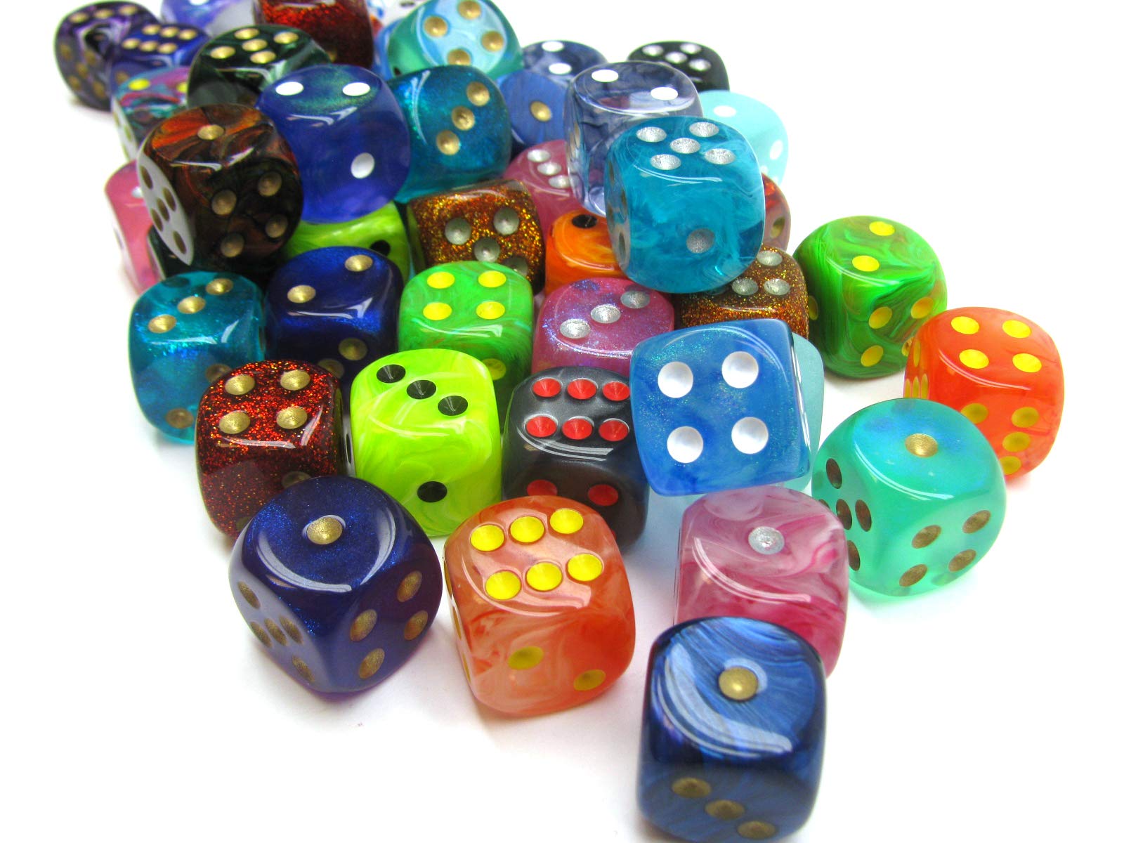Chessex 29226 Premium Dice Set - Polyhedral RPG Dice for Dungeons & Dragons, Pathfinder & Tabletop Games - 7-Piece Set with Storage Pouch - Perfect for D&D Players, Game Masters & Board Game Enthusiasts