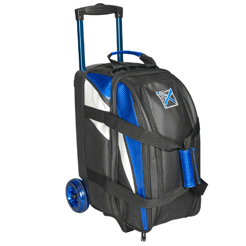 KR Strikeforce Cruiser Lux Double Roller Blue Bowling Bag - Premium Bowling Gear for Tournaments & League Play - Perfect for Pro Bowlers & Enthusiasts