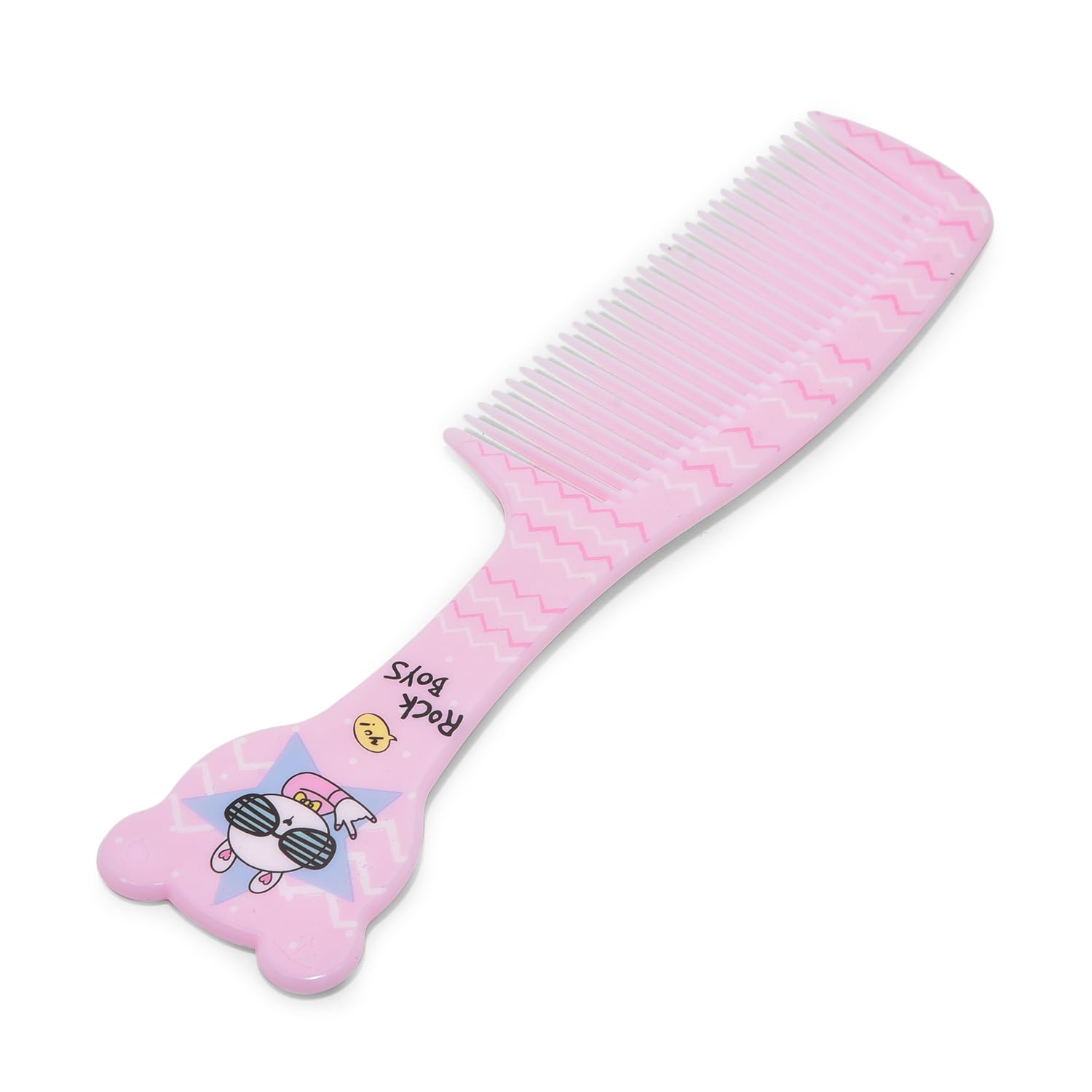 Boys Hair Comb - Soft Bristle Styling Comb for Kids & Toddlers (Pink) | Perfect for Daily Grooming, School & Travel