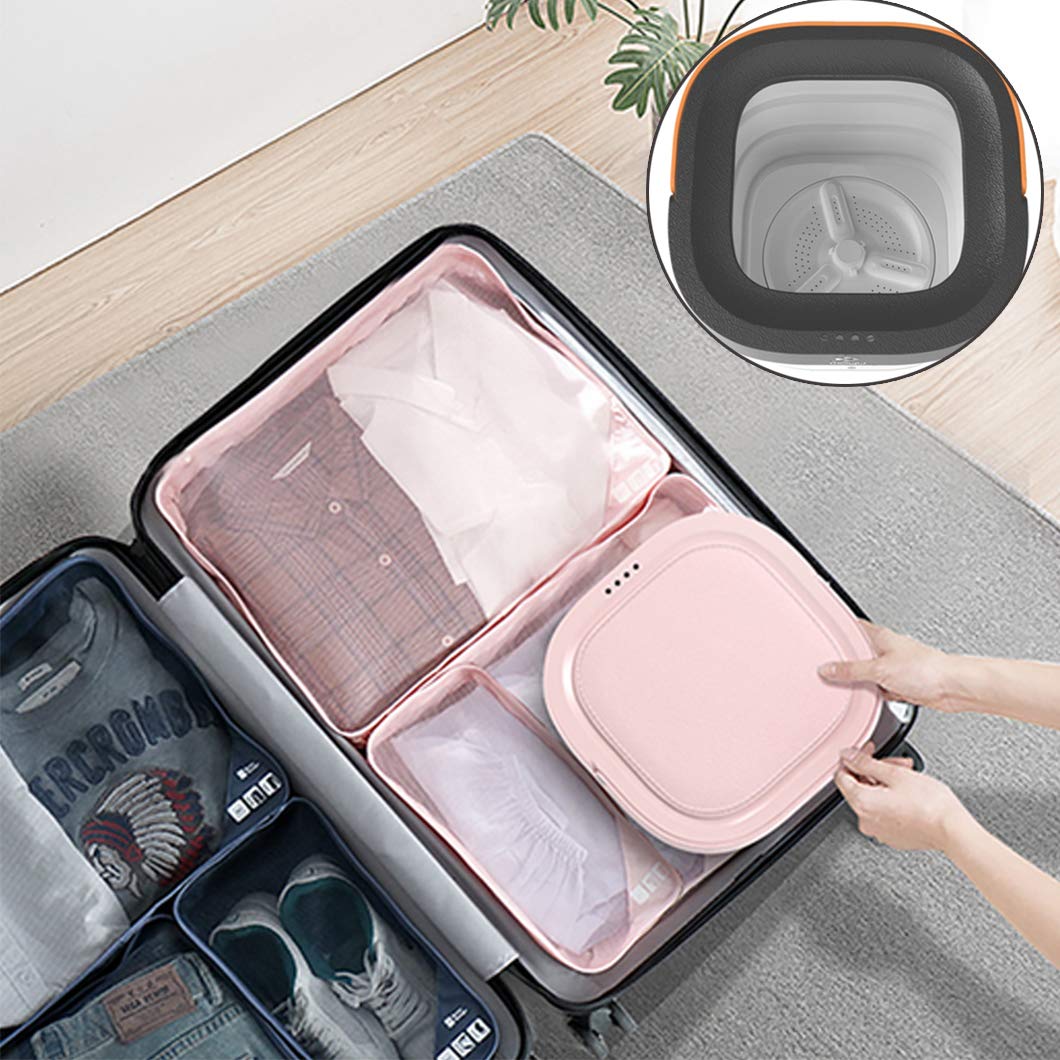 Portable Washing Machine - Compact Electric Mini Washer for Small Spaces, Dorm, Apartment, RV & Camping | Foldable Design for Easy Storage | Perfect for Travel, Off-Grid Living & Tiny Homes