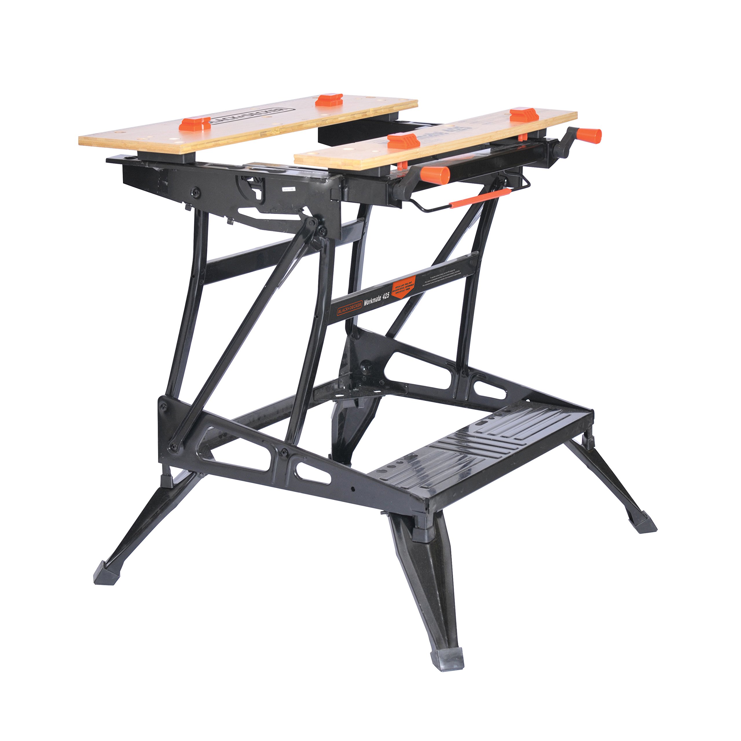 BLACK+DECKER Portable Workbench with Vise & 15A 12V Battery Charger/Maintainer - 40A Engine Start (WM425-A & BC15BD) | Heavy-Duty Workbench for DIY Projects, Woodworking & Auto Repair