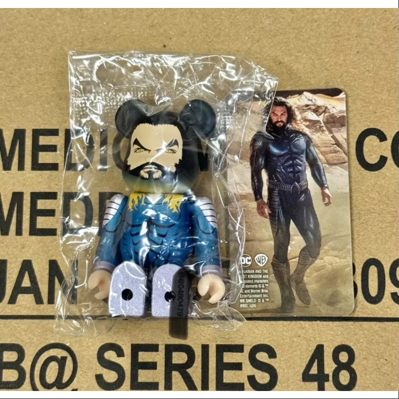 Bearbrick Series 48 Hero Aquaman 100% Collectible Figure - Limited Edition Vinyl Art Toy for Superhero Fans & Collectors | Perfect for Display, Gifts, and Home Decor