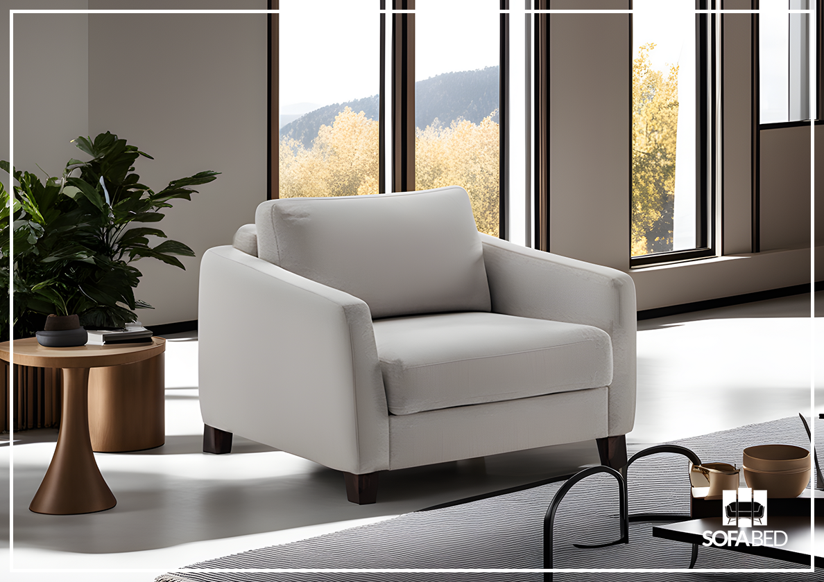 Custom Luonto Monika Fabric Sleeper Sofa - Handmade to Order | Convertible Couch Bed for Small Spaces & Guest Rooms | Perfect for Apartments, Dorms & Home Offices
