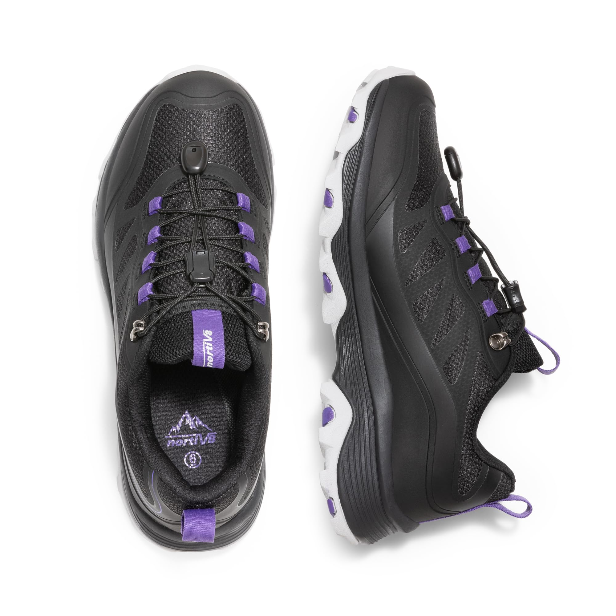 NORTIV 8 Women's Waterproof Hiking Shoes - Quick Lace Trail Running Sneakers for Outdoor Walking, Trekking, Camping & Tennis - Perfect for Canyon Adventures & Outdoor Activities