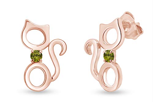 Rose Gold Over - Simulated Peridot