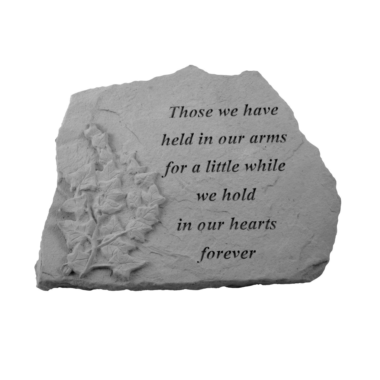 Kay Berry 7004 Memorial Garden Stone with Ivy Engraving - Colorful Keepsake for Loved Ones | Perfect for Graveside Remembrance & Backyard Memorial Gardens