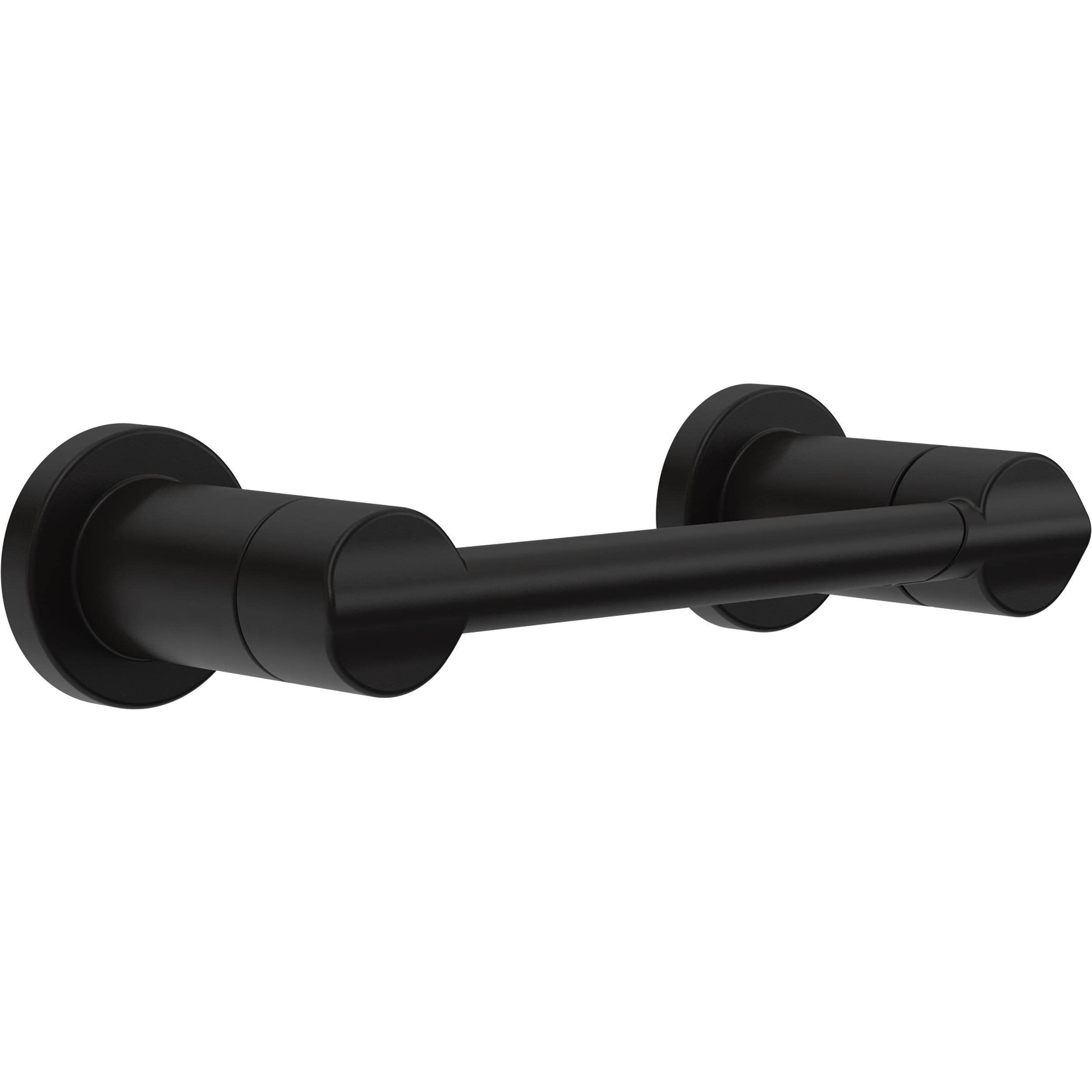 Delta Nicoli 1-Pack Matte Black Toilet Paper Holder - Wall Mounted Pivoting Bathroom Tissue Roll Holder for Bathroom Organization - Durable & Stylish Bathroom Accessories (NIC50-MB) - Perfect for Home, Apartment & Office Restrooms