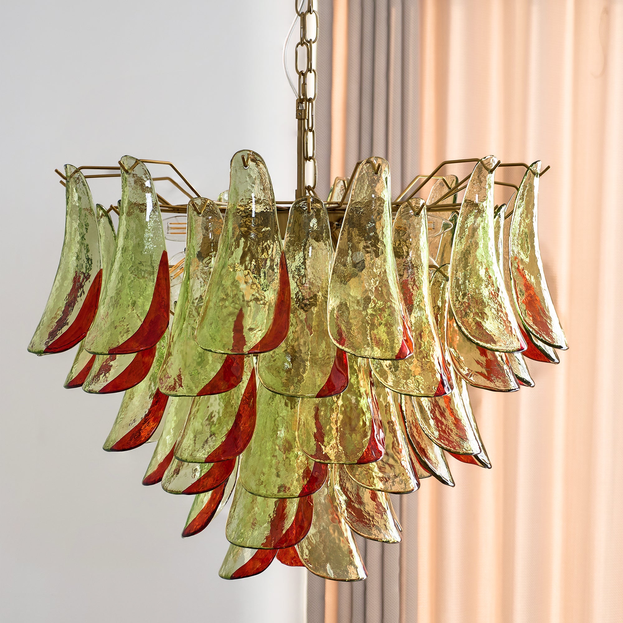 Elegant Marielle Murano Glass Chandelier - Handcrafted Italian Lighting Fixture for Dining Room, Living Room & Bedroom Decor