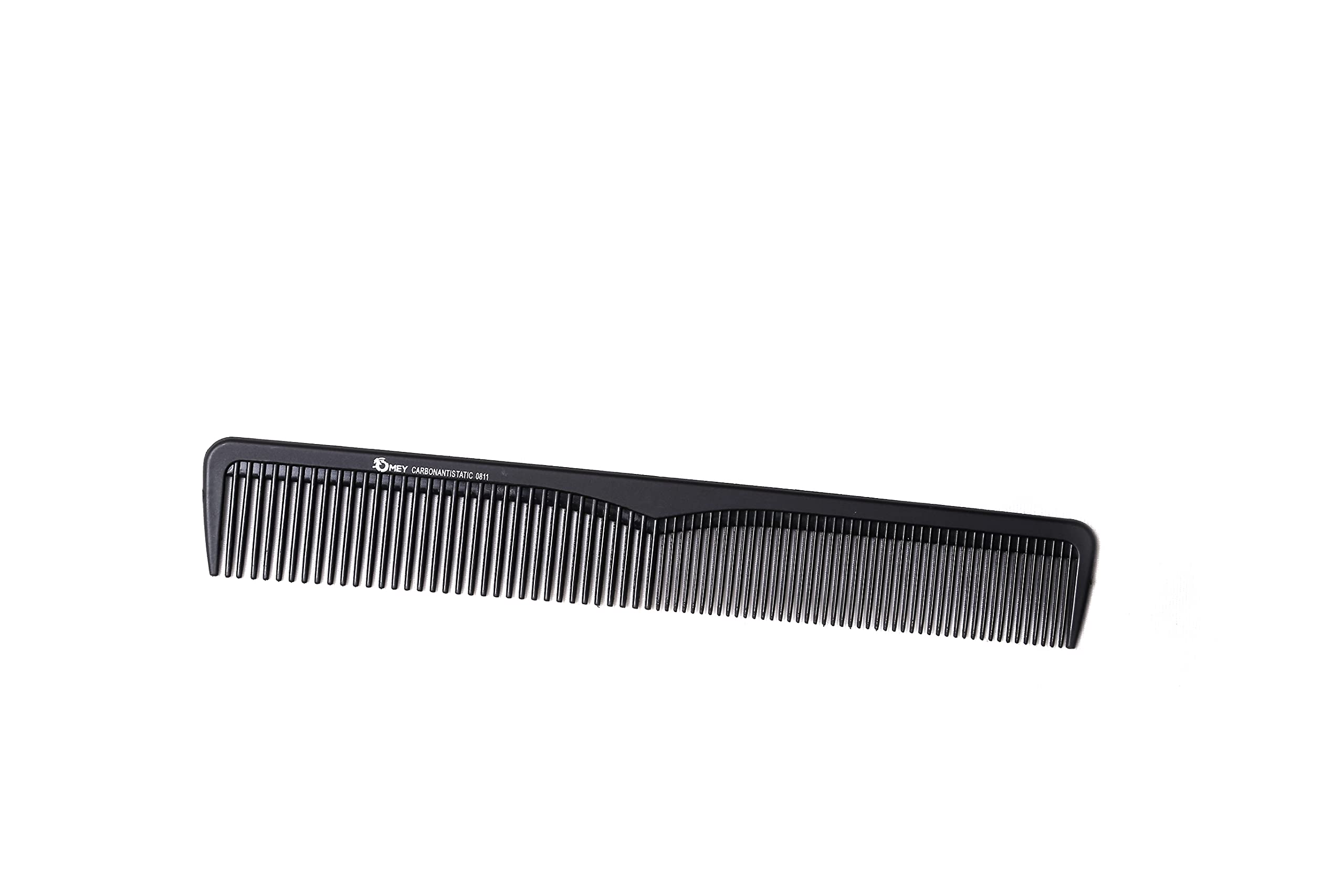 Omey Fiber Carbon Hair Cutting Comb - Anti Static & Heat Resistant Styling Comb for All Hair Types (Fine & Wide Tooth) - Professional Barber Comb for Women & Men (Black) - Perfect for Salon, Home Haircuts & Travel Styling