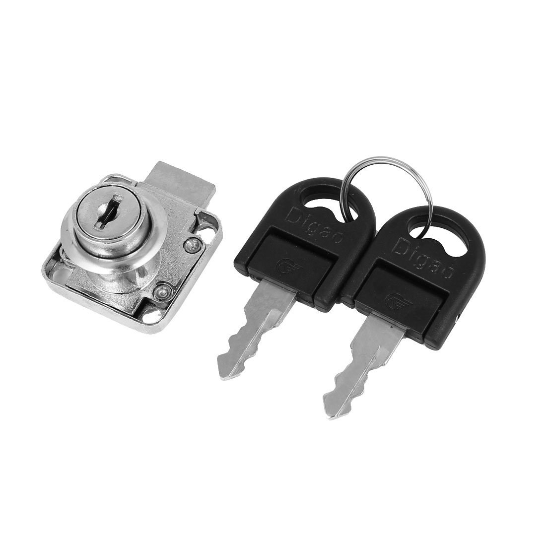 IIVVERR 18mm Diameter Cylinder Head Safety Lock with Keys - Silver Tone for Cabinet, Mailbox, Drawer & Dresser Security - Perfect for Home, Office & Storage Safety