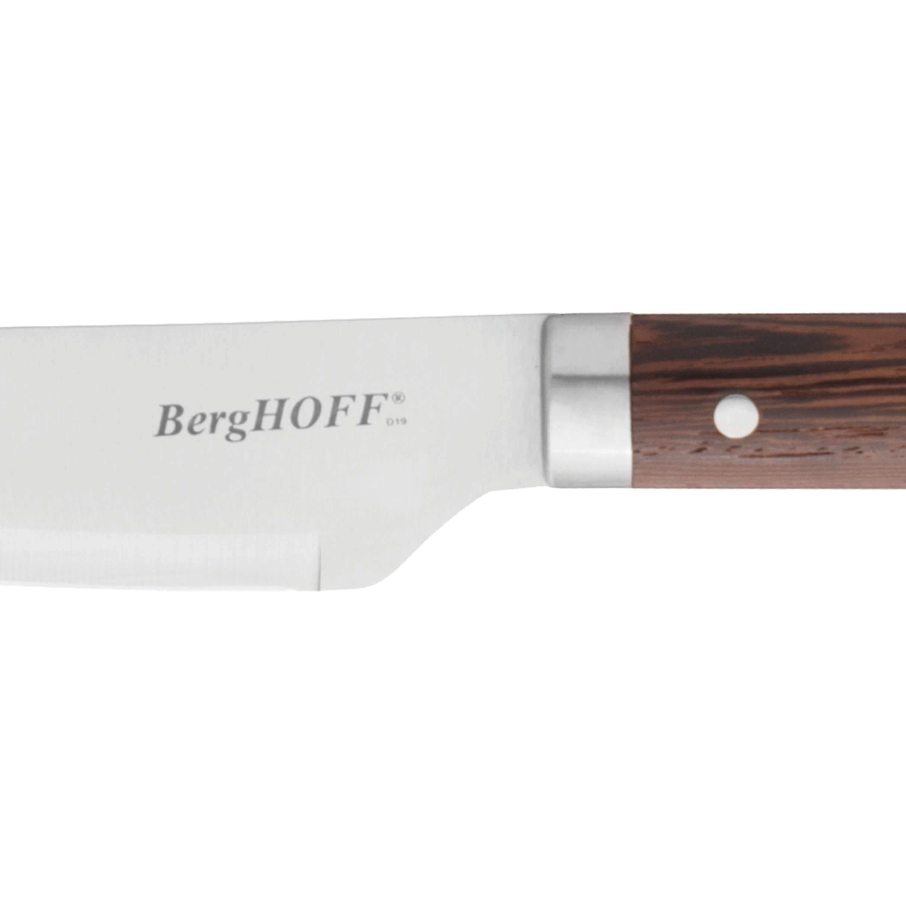 BergHOFF Essentials BBQ Knife Set - Professional Stainless Steel Grilling Knives for Meat, Vegetables & Fruits - Perfect for Outdoor Cooking, Backyard BBQs & Camping Trips
