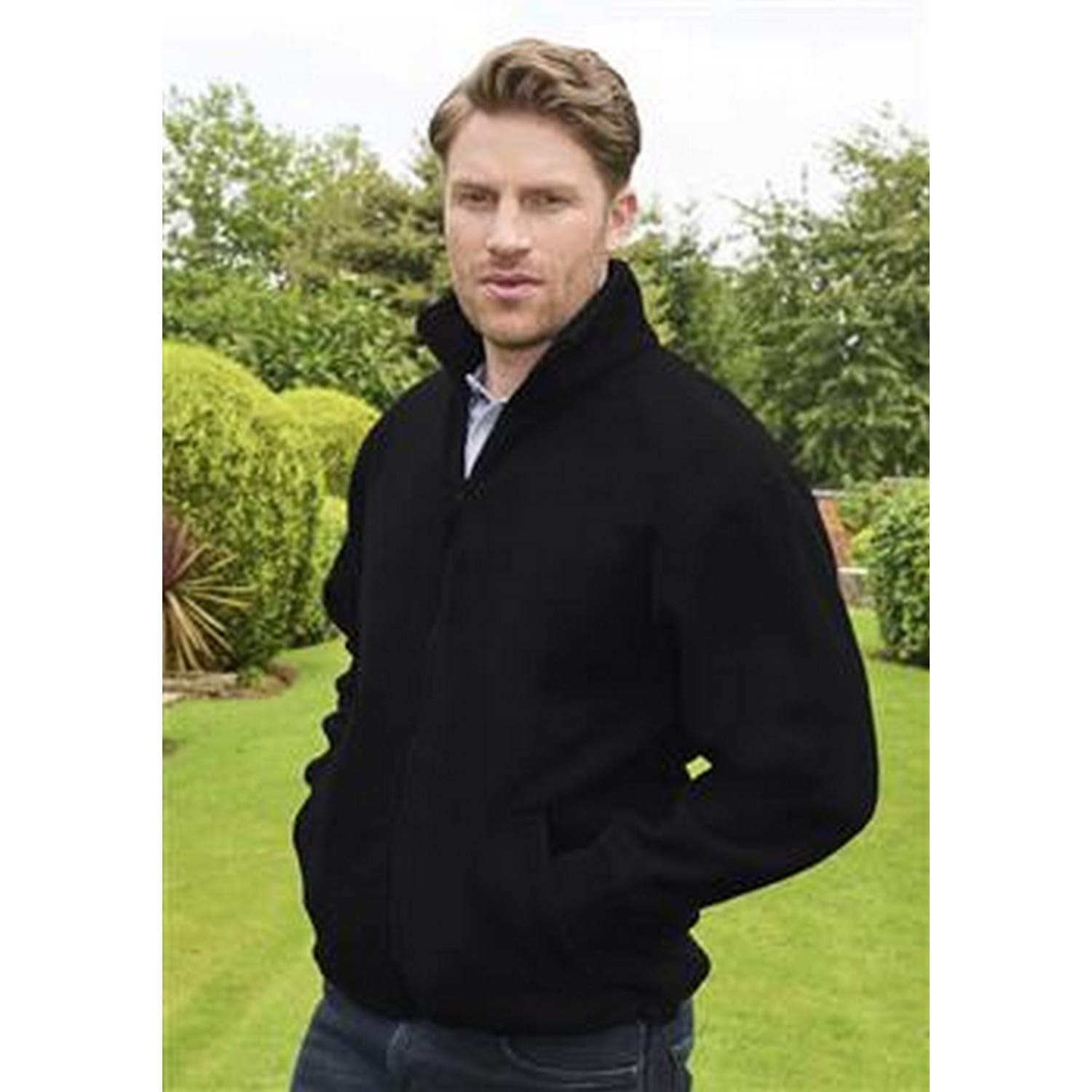 Absolute Apparel Men's Brumal Full Zip Fleece Jacket - Soft & Warm Winter Pullover (Size S, Navy Blue) - Perfect for Outdoor Activities, Hiking & Casual Wear
