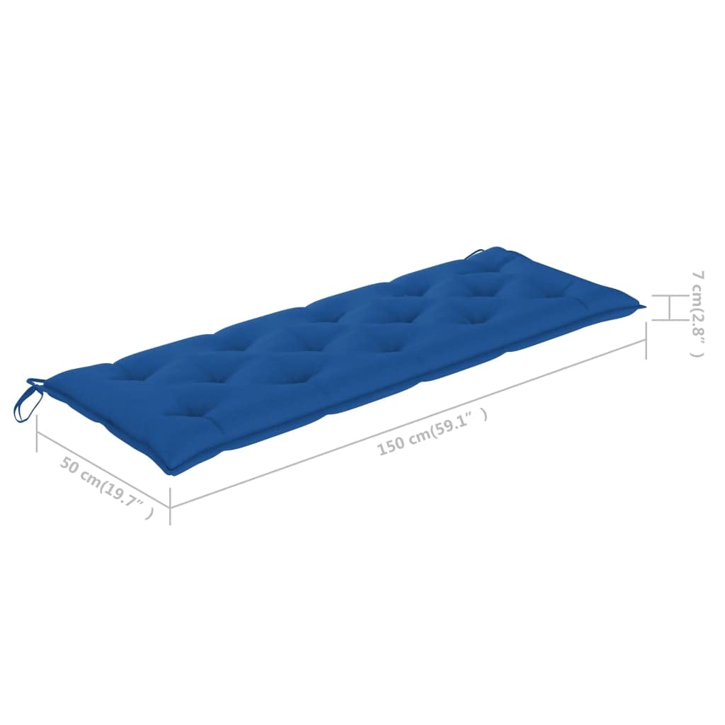 Premium Indoor/Outdoor Bench Cushion - Waterproof Garden Furniture Seat Cushion for Patio, Deck, Balcony - 59.1