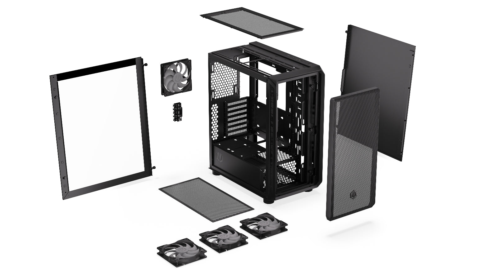 Endorfy Arx 500 ARGB Mid-Tower ATX PC Gaming Case - High Airflow, Tempered Glass, RGB Lighting (EY2A011) - Perfect for Gaming Rigs & Streaming Setups