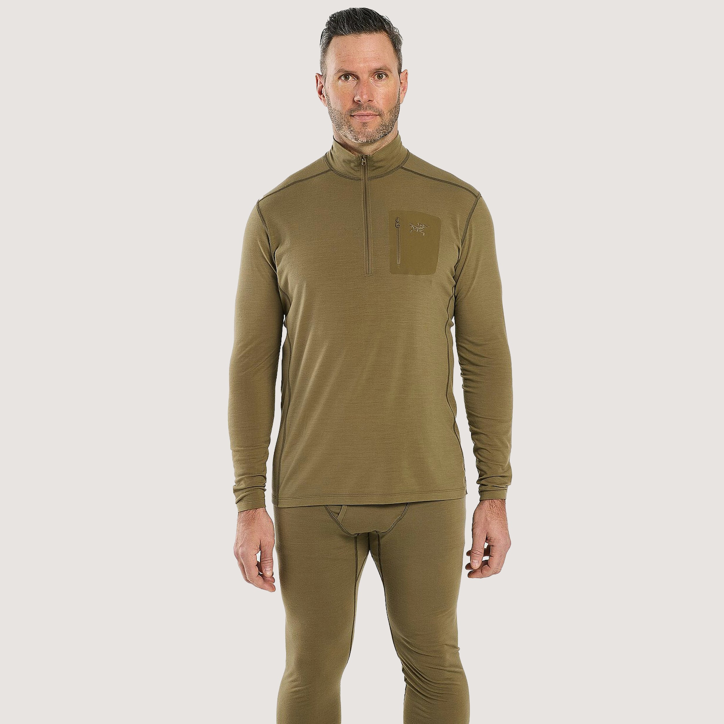 Arc'teryx LEAF Cold WX Zip Neck AR Wool Men's Base Layer - Thermal Underwear for Extreme Cold Weather - Perfect for Hiking, Skiing & Outdoor Adventures (Like New Condition)