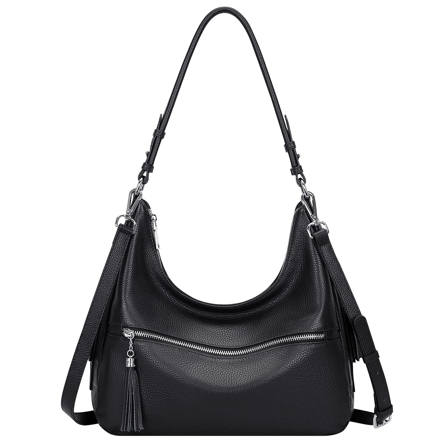 Genuine Leather Hobo Bags for Women - Soft Medium Shoulder Purse & Handbag - Stylish Casual Everyday Use for Work, Shopping & Travel