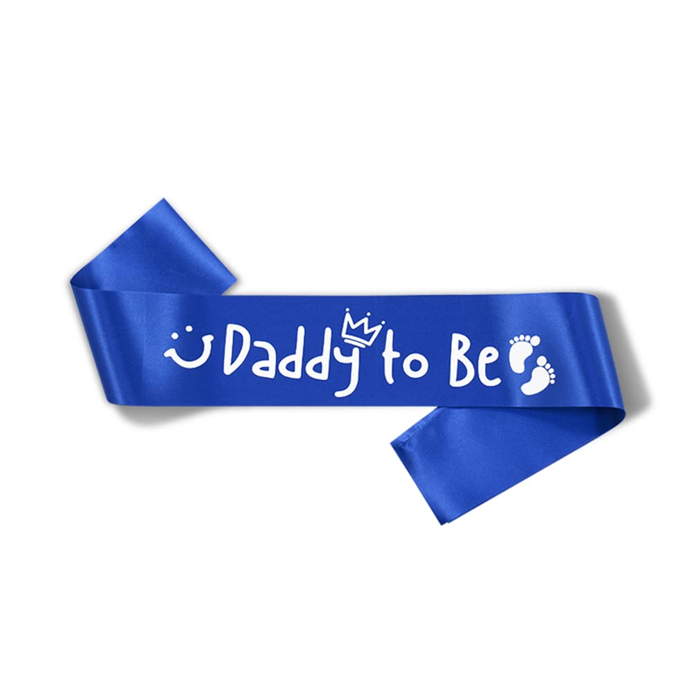 Blue Daddy-to-Be Sash - Gender Reveal Party Decorations & Baby Shower Favors for Future Dad - Perfect for Baby Showers, Gender Reveal Parties & Celebrations