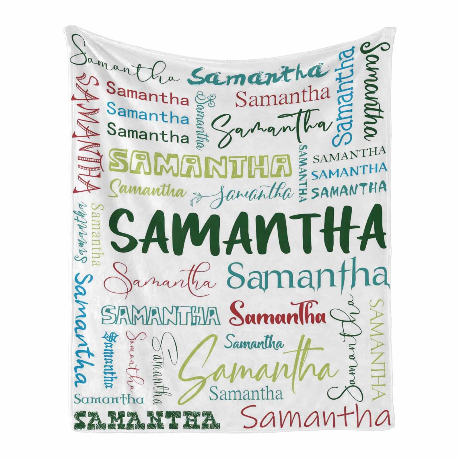 Custom Name Throw Blanket for Girls & Boys - Personalized Text Fleece Blanket 60x80 Inches - Soft Bedroom Blanket for Kids, Baby, Nursery, Teens - Perfect for Gifts, Couch, Bed, Sofa & Winter Snuggling