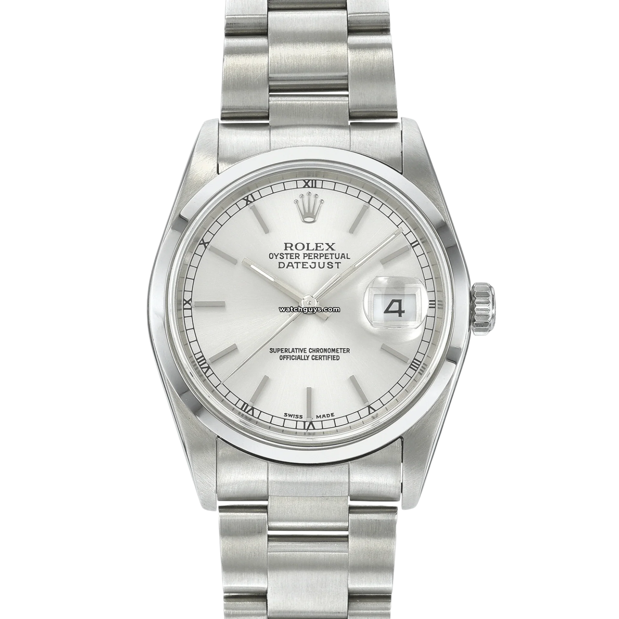 Rolex Datejust 16200 Stainless Steel Silver Dial Men's Watch - Luxury Dress Watch for Business & Formal Occasions
