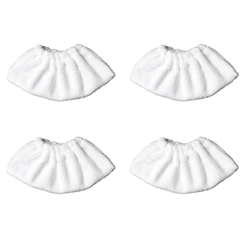 Karcher SC2 SC3 SC4 SC5 Steam Mop Replacement Pads - 4 Pack Microfiber Cleaning Cloth Covers for Hardwood, Tile & Laminate Floors | Super Absorbent & Washable | Perfect for Kitchen, Bathroom, Living Room & Pet Areas | Deep Cleans & Sanitizes Floors Without Chemicals