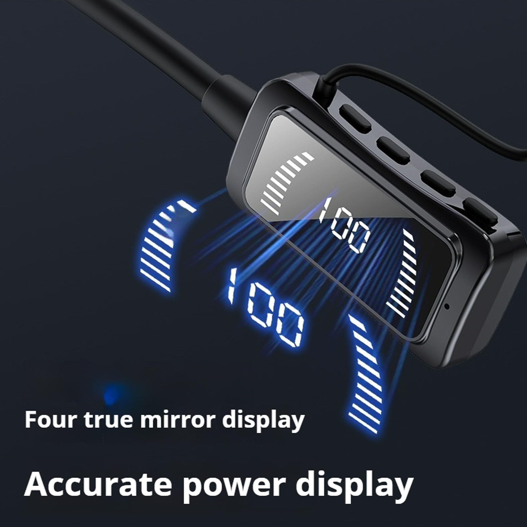 Ldawu Wireless Sound Card Live Streaming Earphones - Neckband Bluetooth Headset with Digital Display for Audio Editing & Broadcasting (Black) - Perfect for Podcasting, Gaming & Music Production