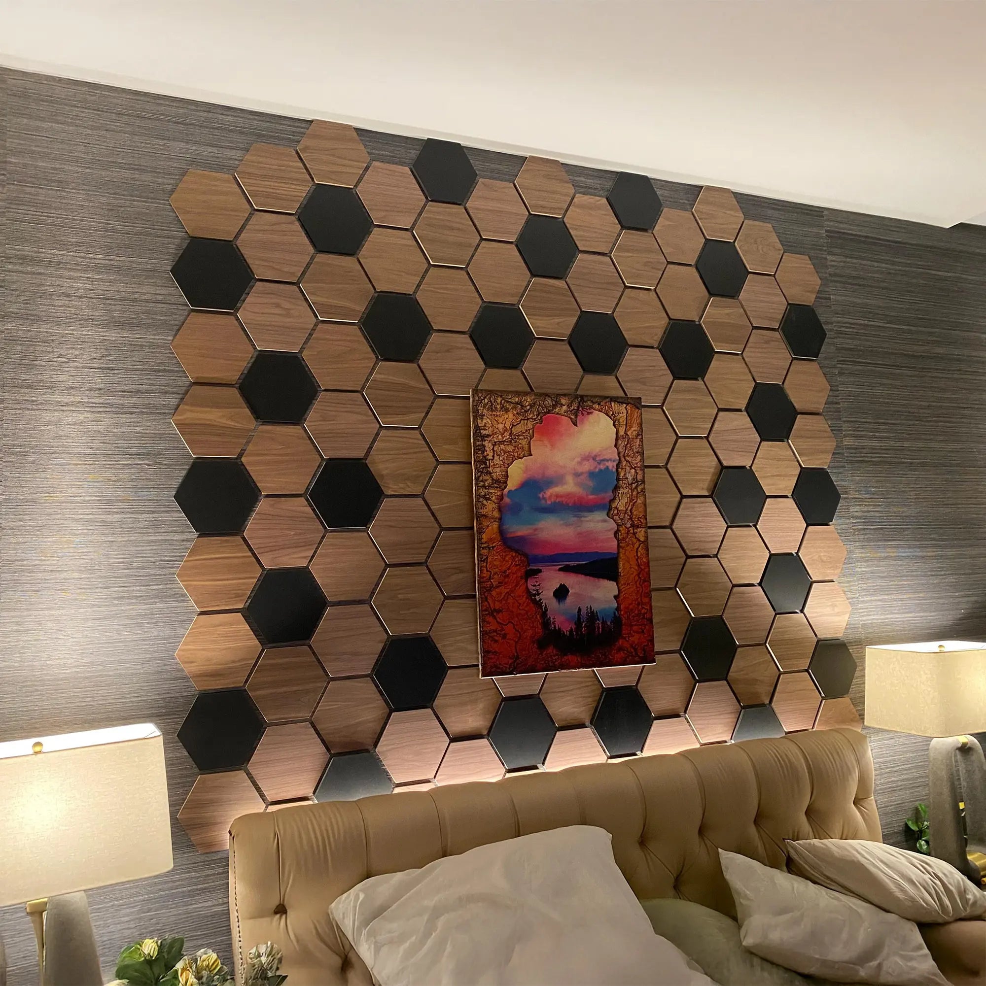 Honeycomb 3D Wall Panels - Modern Acoustic Decorative Panels for Home & Office - Perfect for Living Room, Bedroom, and Commercial Spaces