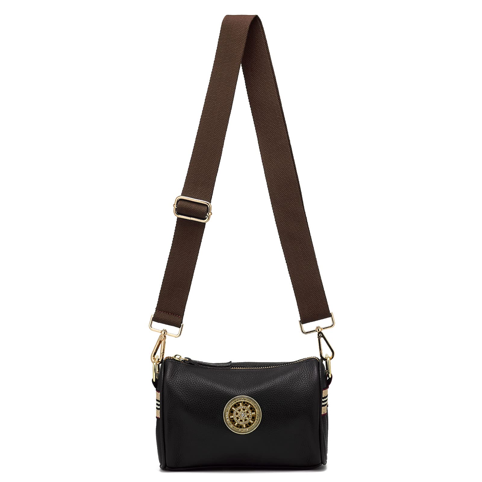 Adjustable Wide Crossbody Purse Strap for Women - Durable Canvas Shoulder Strap with Gold Hardware | Perfect for Handbags, Totes & Everyday Use