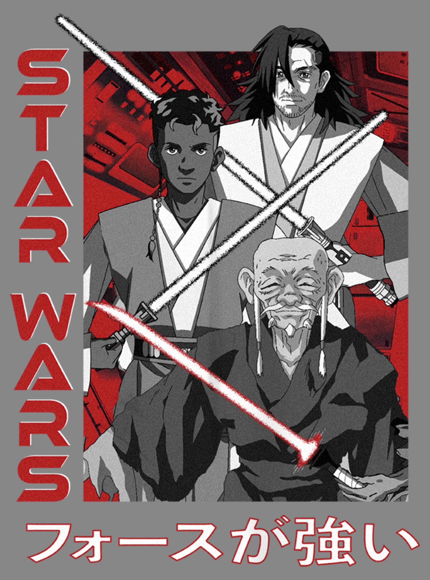 Star Wars Visions Anime Character Performance T-Shirt for Boys - Lightweight Cotton Graphic Tee for Cosplay, Halloween & Everyday Wear