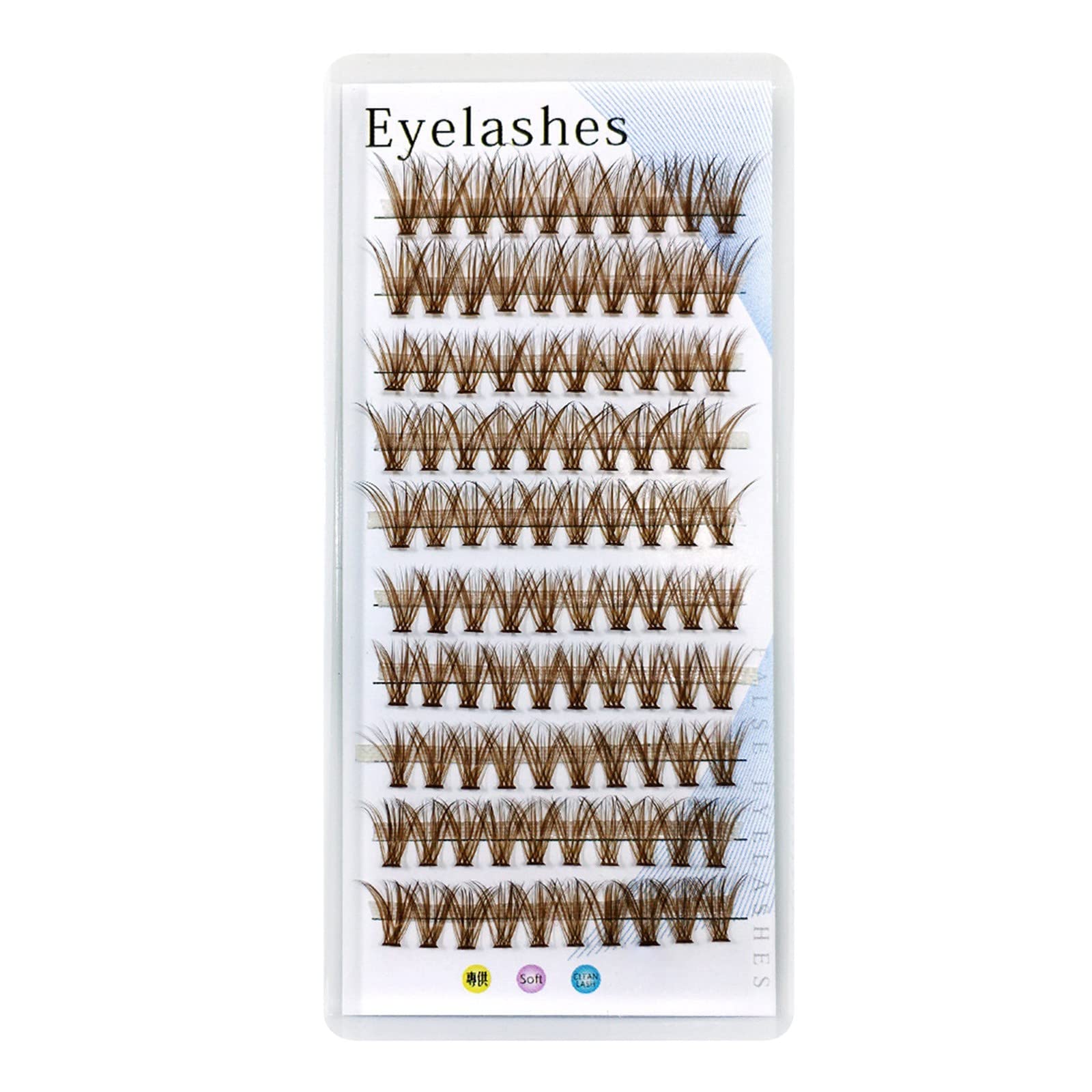 Colored Eyelash Clusters - Soft Wispy False Lashes in Pink & Blue | Mixed Length Natural Look | Perfect for Cosplay, Halloween & Party Makeup (Style D, One Size)