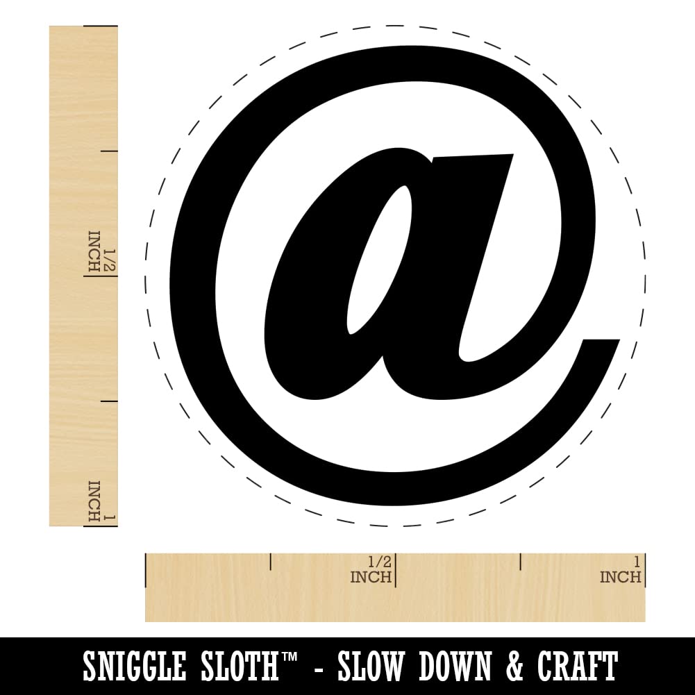 Self-Inking Rubber Stamp with Email Symbol - 1 Inch Medium Red Ink Stamper for Crafting, Planners & Office Use - Perfect for DIY Projects, Document Marking & Stationery Decoration