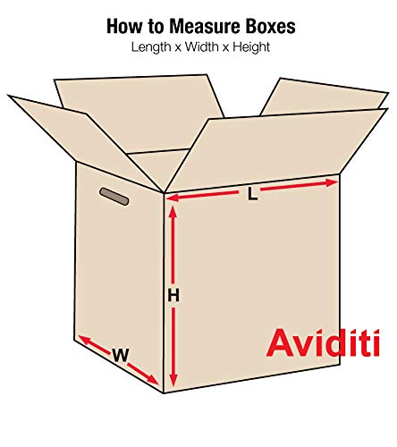 Aviditi Heavy Duty Double Wall Corrugated Cardboard Boxes 24x24x24 Inches - 10 Pack Kraft Moving Boxes with Hand Holes for Secure Packing, Shipping & Storage | Ideal for Home Moves, Warehouse Storage & E-commerce Shipping (HD242424DWHH)