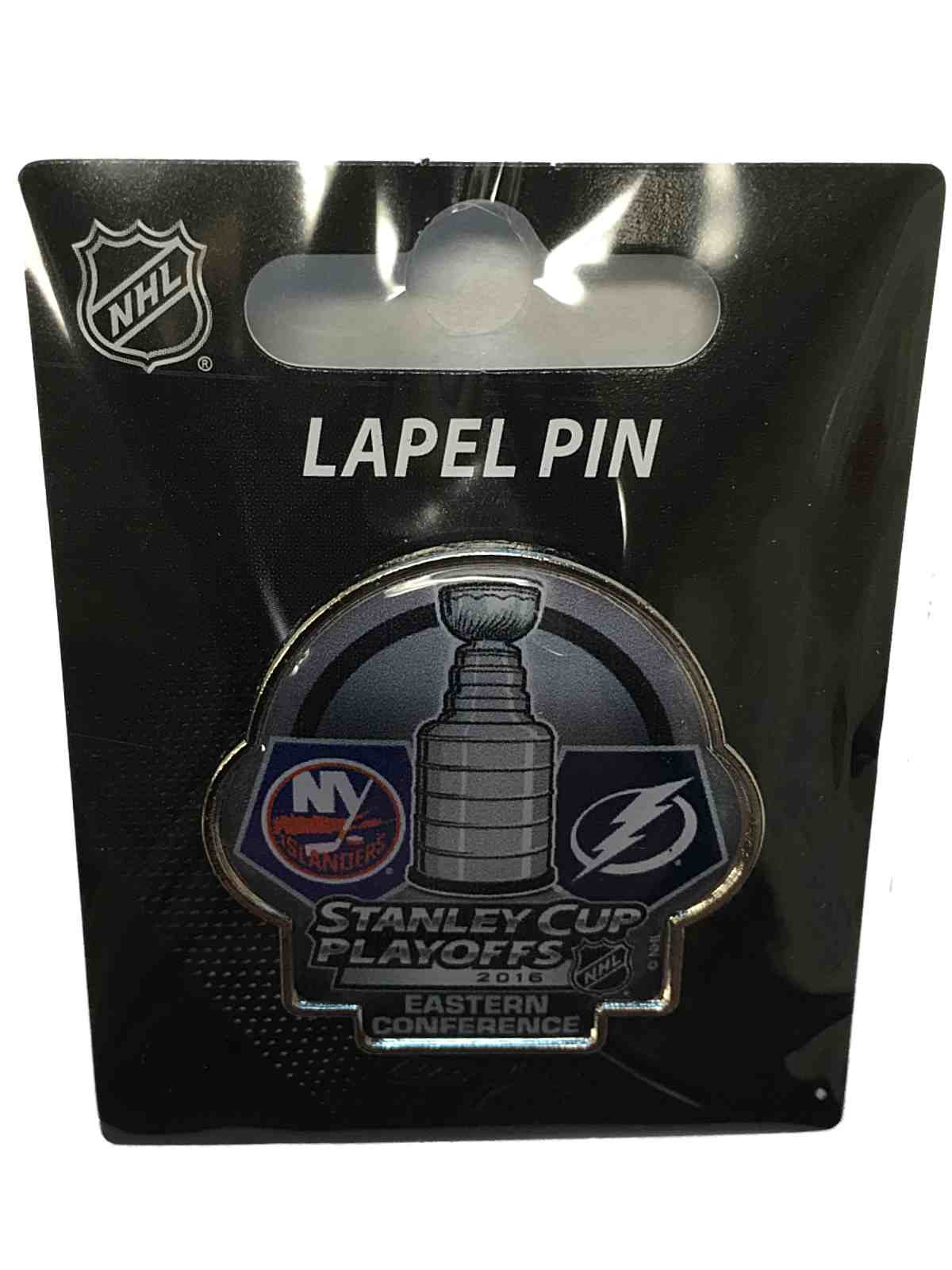 Aminco New York Islanders vs Tampa Bay Lightning 2016 NHL Playoffs Dueling Metal Lapel Pin - Collectible Hockey Fan Gift for Games, Parties & Memorabilia Display